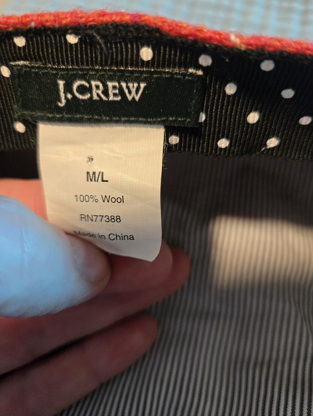 J.Crew Orange Plaid Baker Boy Cap - Picture 6 of 7